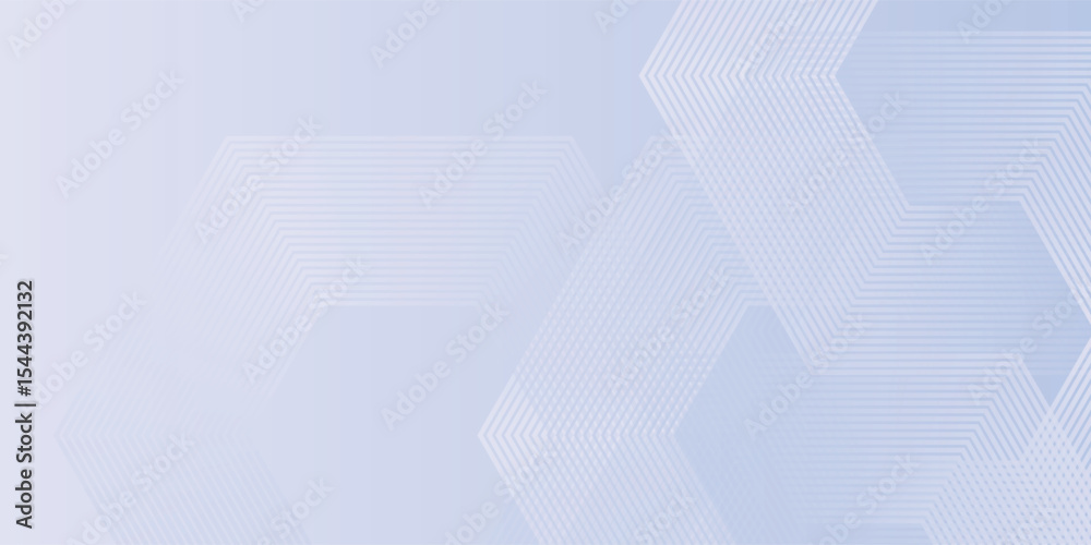 Fototapeta premium Hexagon lines on light mesh blue an pink background. Geometric stripe line art design for poster, brochure, cover, website, header, abstract modern design art vector eps10