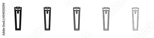 Nail clippers icon vector outline set illustration sign
