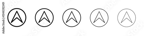 Free Download Navigator arrow icon vector outline set illustration sign - GFXLoad