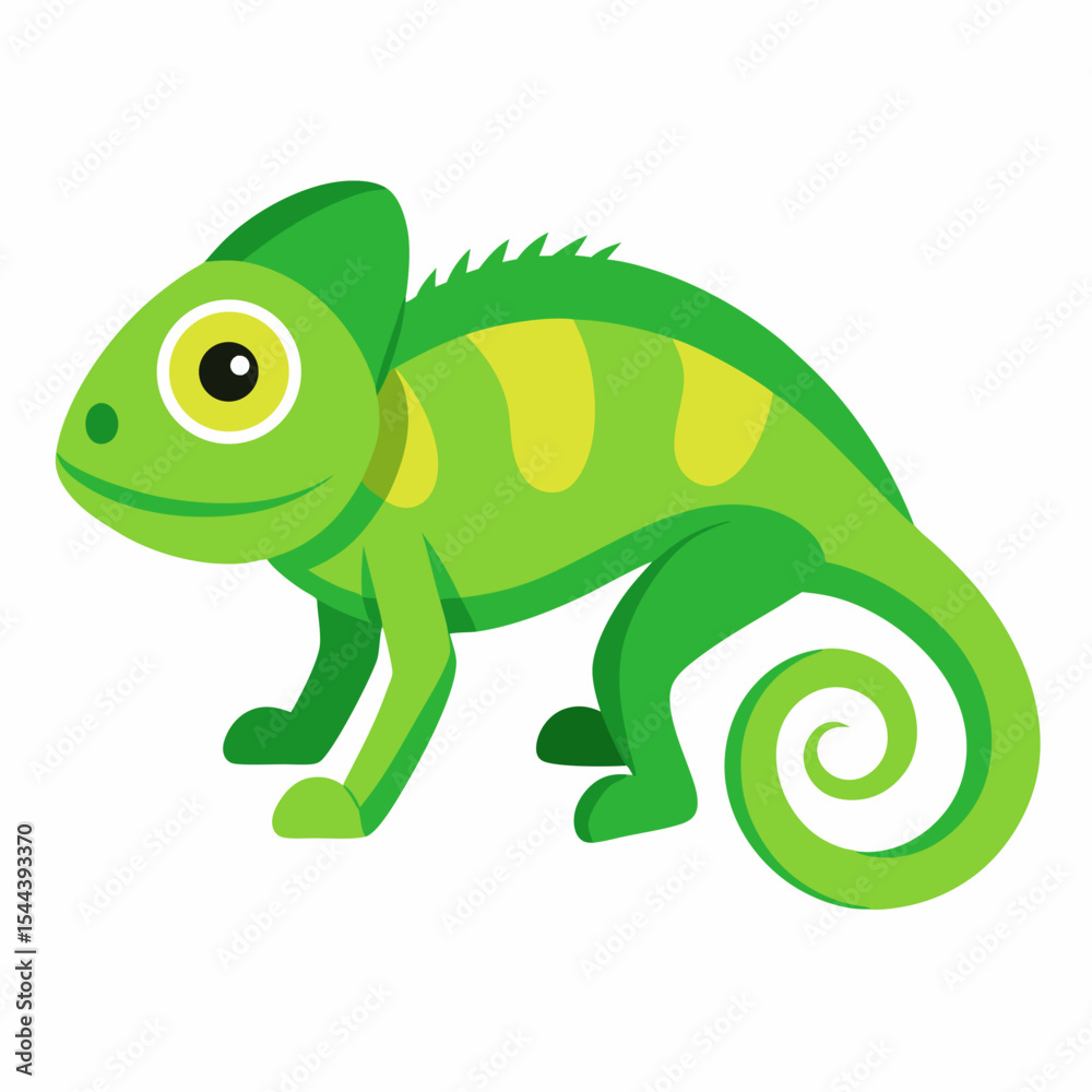 Naklejka premium Simple Chameleon Illustration
