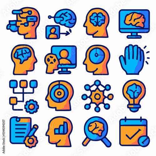 Illustrative image of brain functions in various settings