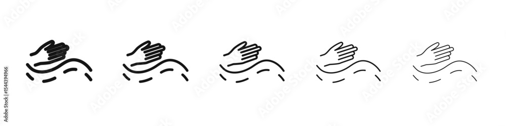 physiotherapy icon vector outline set illustration sign physiotherapy icon vector outline set illustration sign