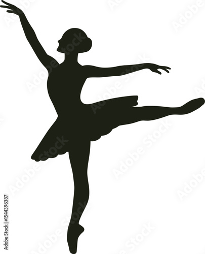silhouette ballerina dancer