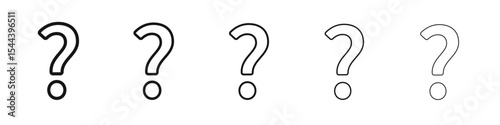 Question icon vector outline set illustration sign