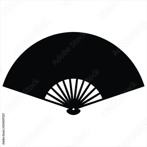 black fan isolated on white background