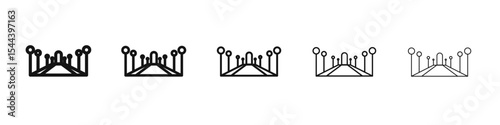 red carpet icon vector outline set illustration sign