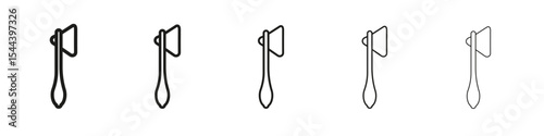 reflex hammar icon vector outline set illustration sign