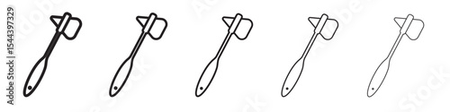 Reflex hammer icon vector outline set illustration sign