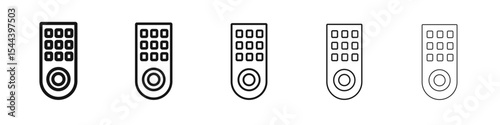 Remote icon vector outline set illustration sign