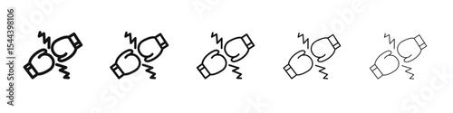 Rivalry icon vector outline set illustration sign