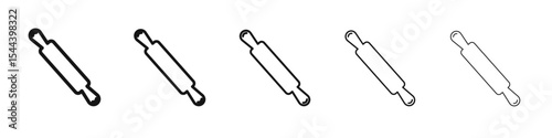 Rolling pin icon vector outline set illustration sign