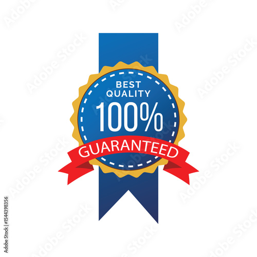 Customer satisfaction guaranteed golden badge 
