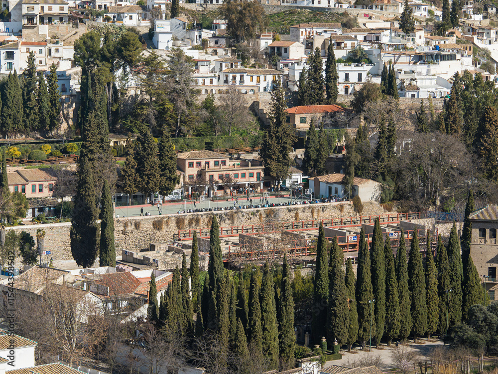 Obraz premium This is what you see inside the Alhambra Palace in Granada, Spain.
