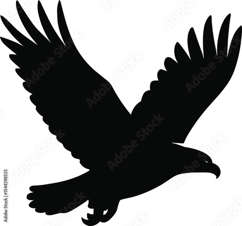 silhouette eagle vector