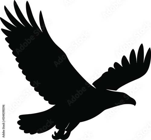 silhouette eagle bird vector