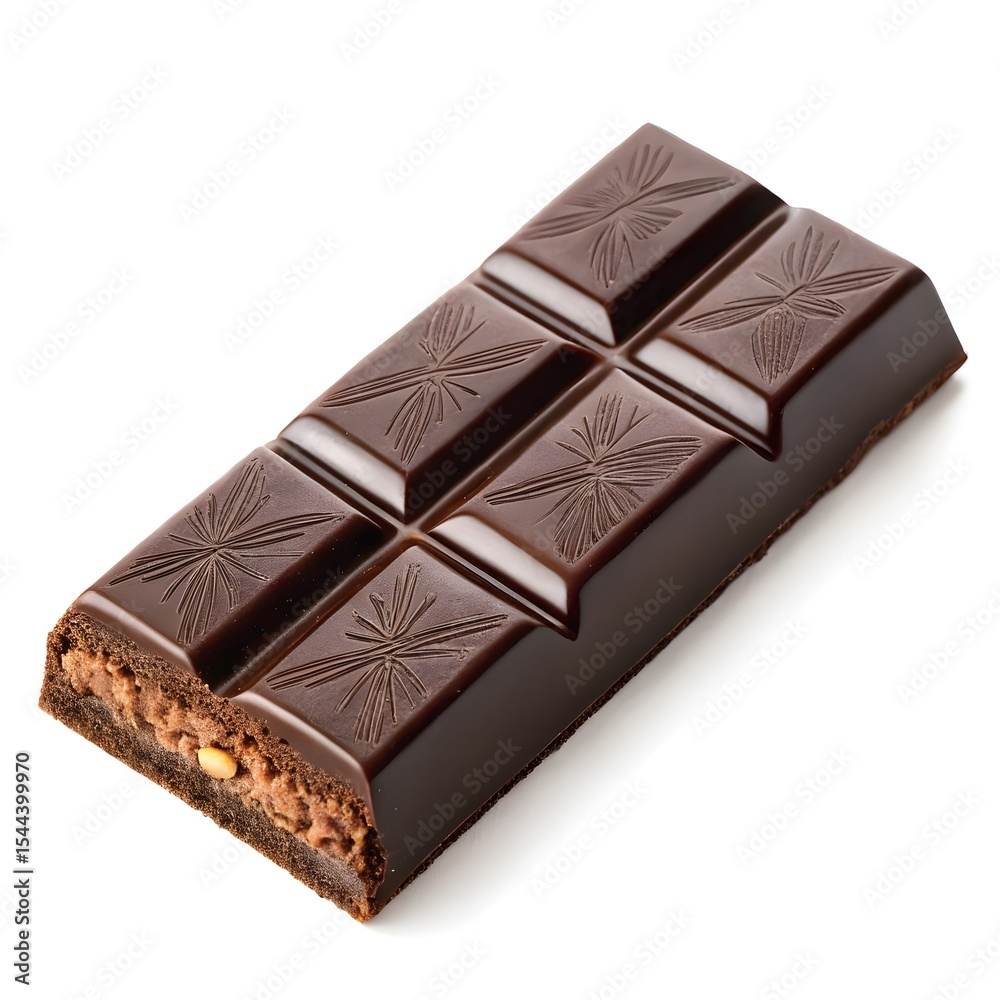 Fototapeta premium chocolate bar on white background