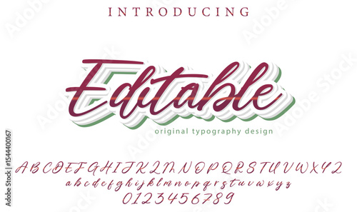 Editable Font – Stylish Script Typeface with Bold Modern Brush Lettering