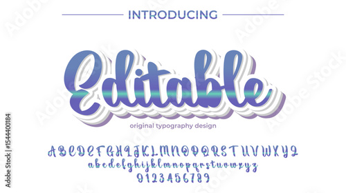 Editable Font – Stylish Script Typeface with Bold Modern Brush Lettering