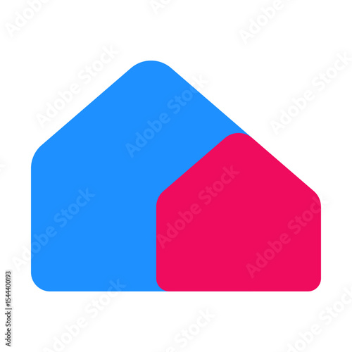 Flat Icon home for online shopping digital marketing payment methods and delivery services
