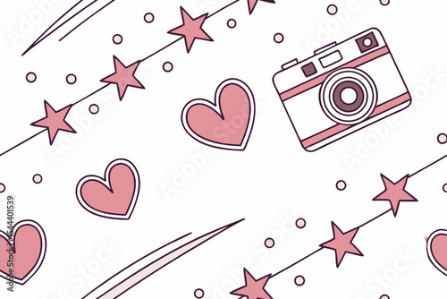 seamless background with hearts