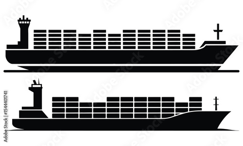 silhouette of a ship