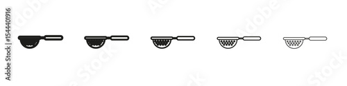 sieve icon vector outline set illustration sign