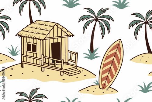 tropical island with palm trees