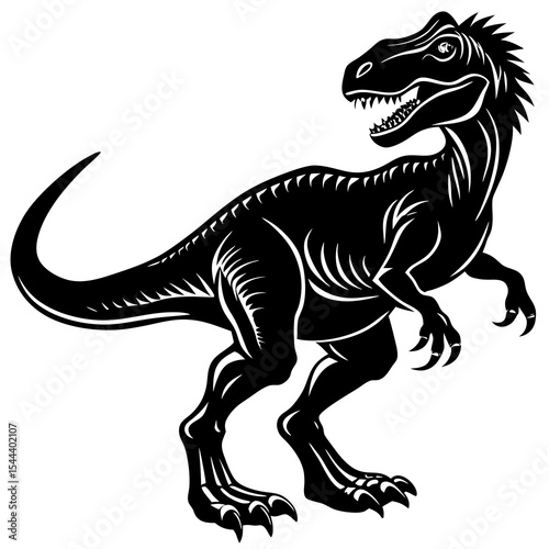 dinosaur silhouette on white background
