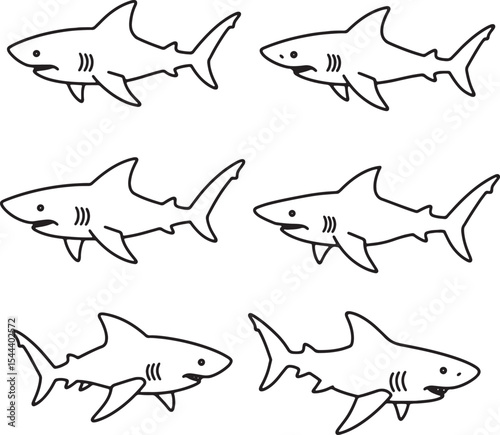 Set of sharks