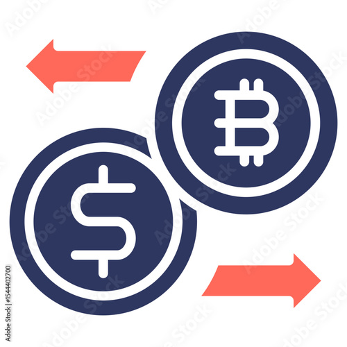 Cryptocurrency Coin glyph color icon