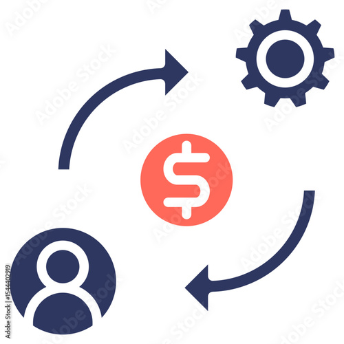 Automated Lending glyph color icon