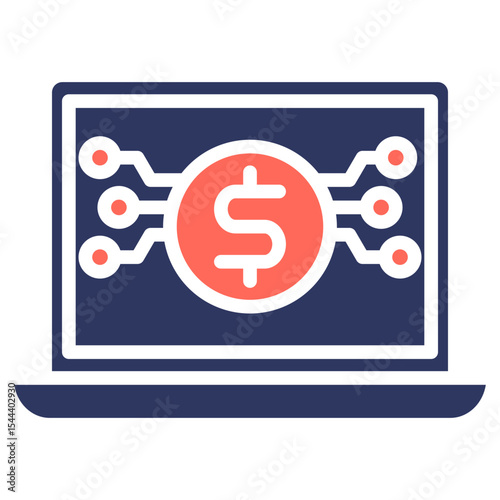 Digital Coin glyph color icon