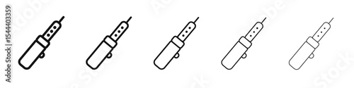 Soldering iron icon vector outline set illustration sign