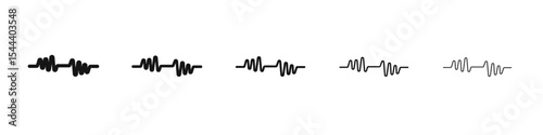 Sound wave icon vector outline set illustration sign