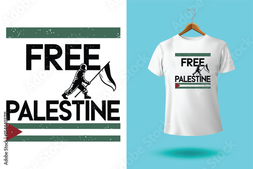 free free palestine flag t-shirt design vector banner