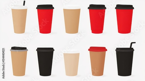 Wallpaper Mural Disposable Coffee Cups: Variety of Colors and Sizes Torontodigital.ca