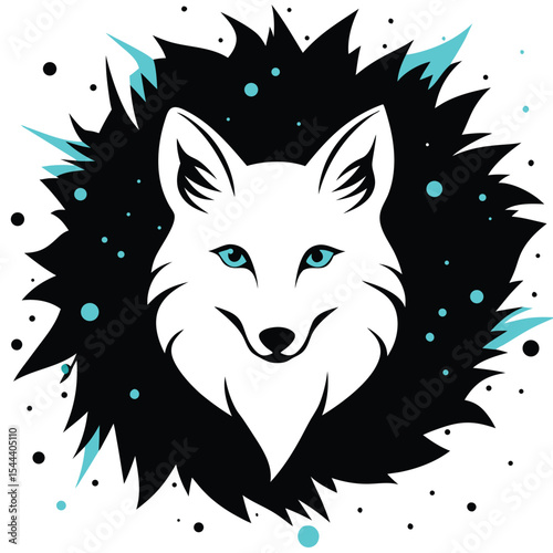 Majestic red fox head and shoulders portrait for banner or advertisement
