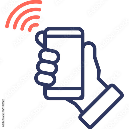Contactless Payment line color icon