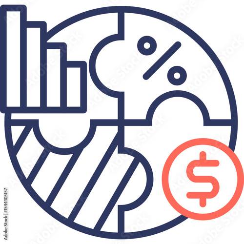 Investment Portfolio line color icon