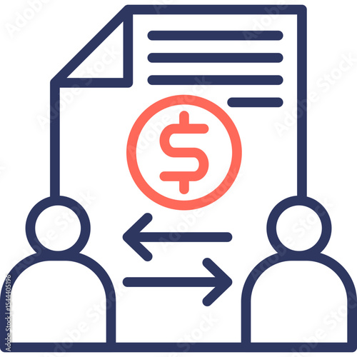 P2P Lending line color icon
