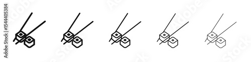 Sushi icon vector outline set illustration sign