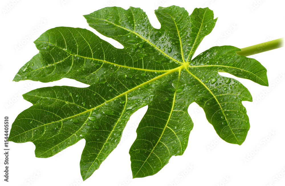 Fototapeta premium papaya leaf transparent background