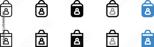 Set of Various ID Badge Icons