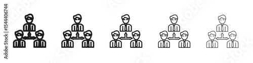 Third party icon vector outline set illustration sign