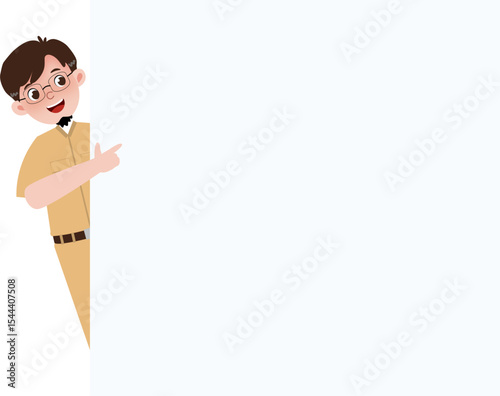 teacher with blank board