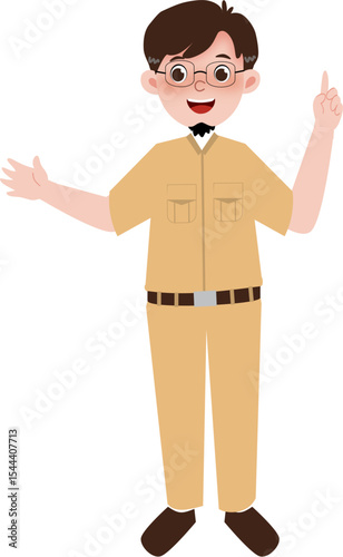 Teacher  pointing up