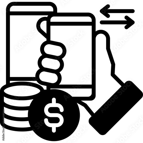 Mobile  Transfer mixed icon