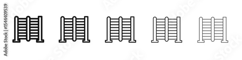 trellis icon vector outline set illustration sign