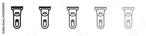 Trimmer icon vector outline set illustration sign