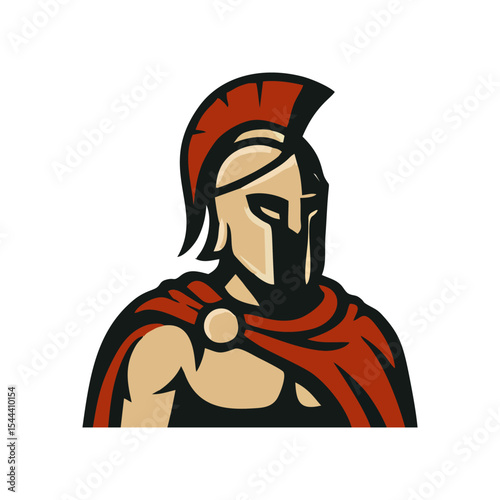 Spartan warrior helmet vector logo for gladiator mascot design ancient roman soldier character illustration battle emblem artwork for esport branding and team identity use